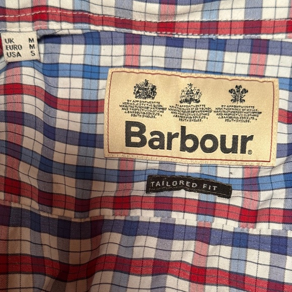 Red/White/Blue Barbour Button-down - Picture 1 of 6